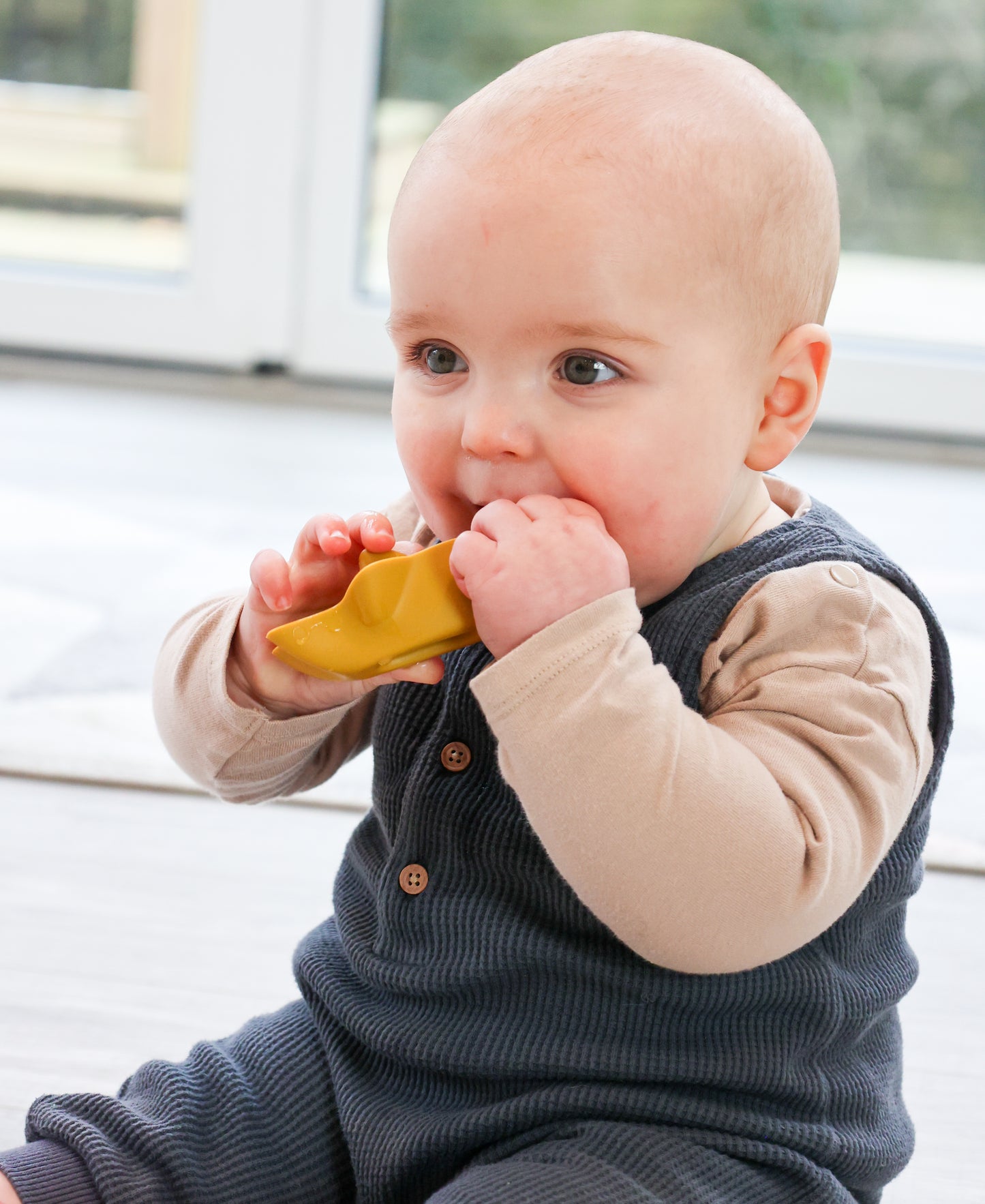 Silicone Shark Boats-Mustard, Dark & Light Blue