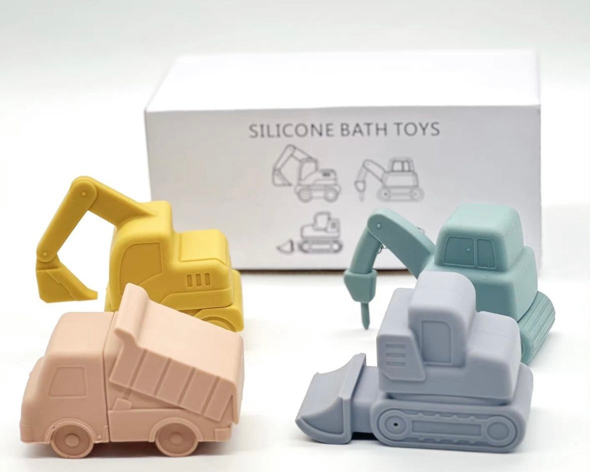 Silicone Bath Toys Vehicles