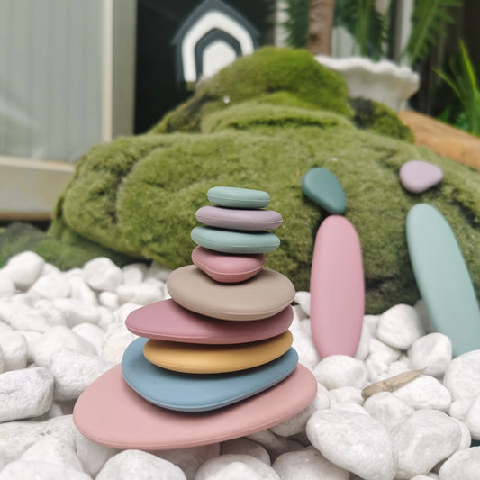 Silicone Stacking Pebbles 36 Piece