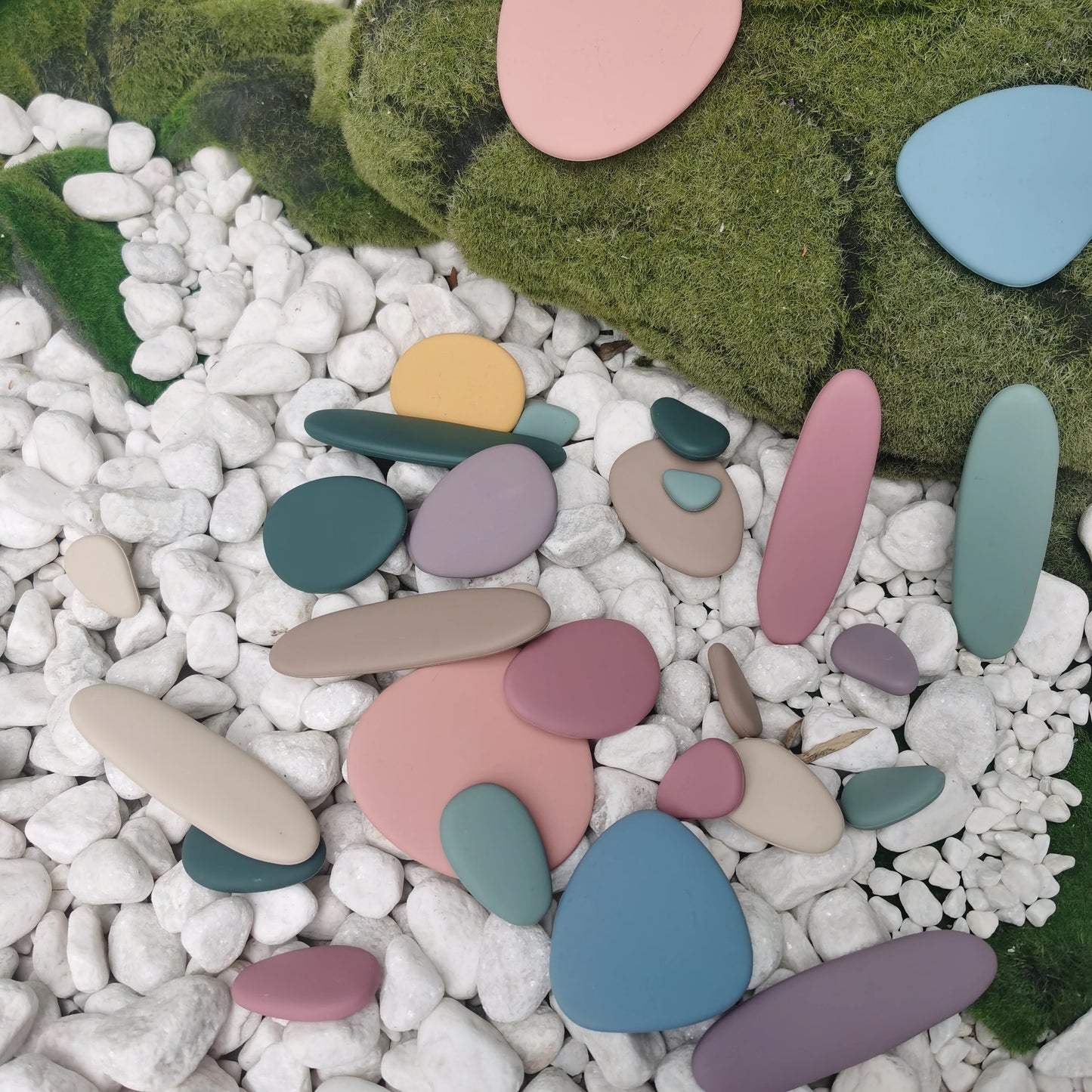 Silicone Stacking Pebbles 36 Piece