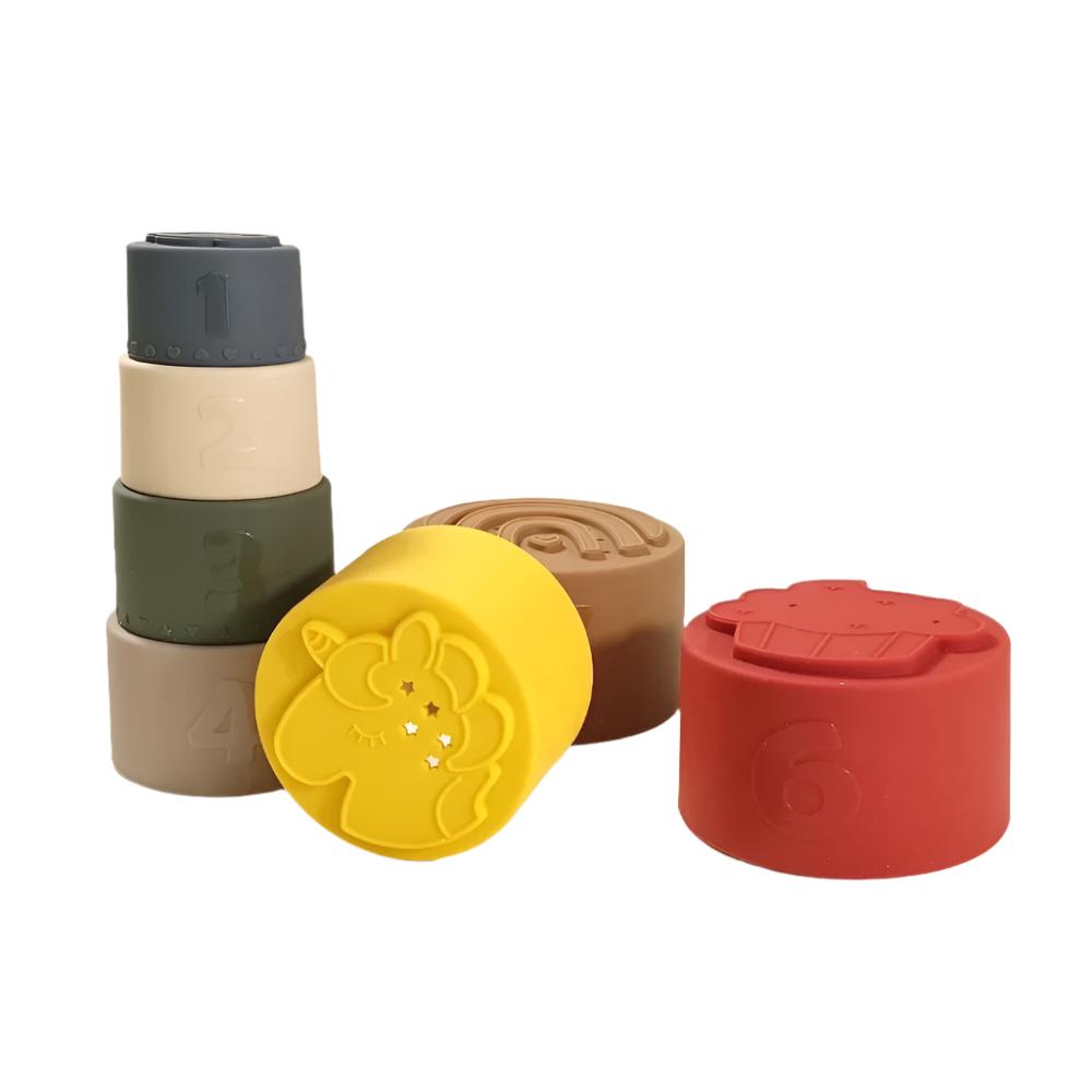 Silicone Stacking Cups - Spring Day