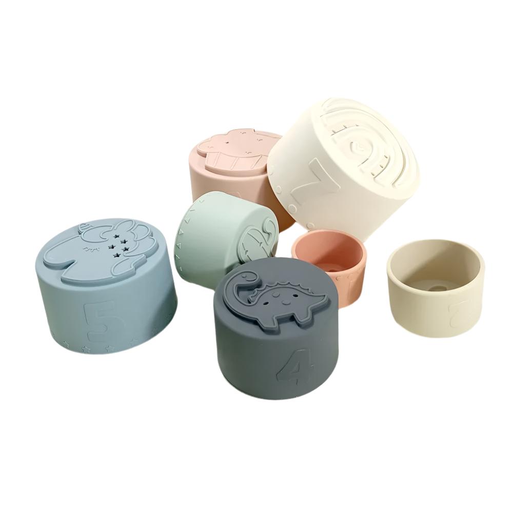 Silicone Stacking Cups - Spring Day