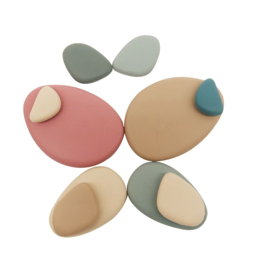 Silicone Stacking Pebbles 36 Piece